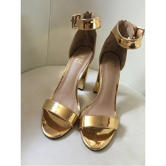 hrh Shoes - Gold Party Heels